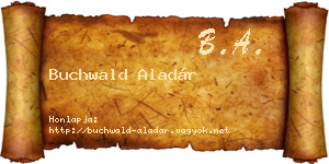 Buchwald Aladár névjegykártya